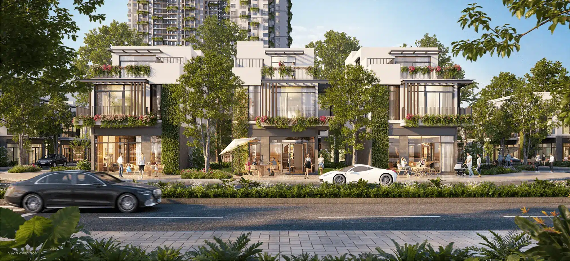 Phối cảnh sản phẩm Shop Villa Đơn Lập phân khu Sky Retreat thuộc dự án Eco Retreat