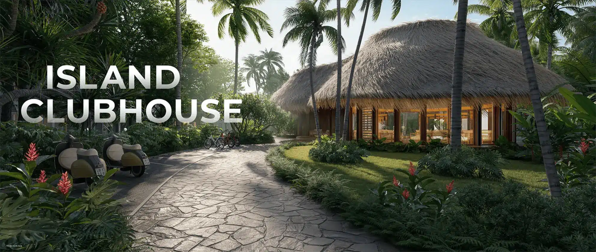 Island Clubhouse với kiến trúc mái lá độc đáo, tạo không gian nghỉ dưỡng resort giữa lòng đô thị. Island Clubhouse với kiến trúc mái lá độc đáo, tạo không gian nghỉ dưỡng resort giữa lòng đô thị.