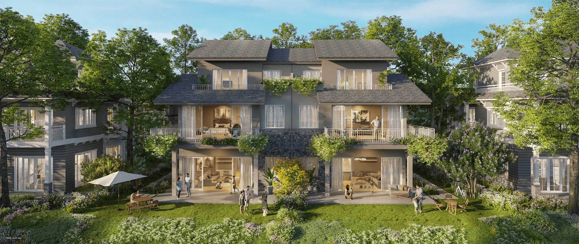 Kết hợp kinh doanh tầng trệt và sinh hoạt gia đình, Shop Villa Đảo với 12,8x16m tối ưu hóa công năng sử dụng Kết hợp kinh doanh tầng trệt và sinh hoạt gia đình, Shop Villa Rừng với 12,8x16m tối ưu hóa công năng sử dụng