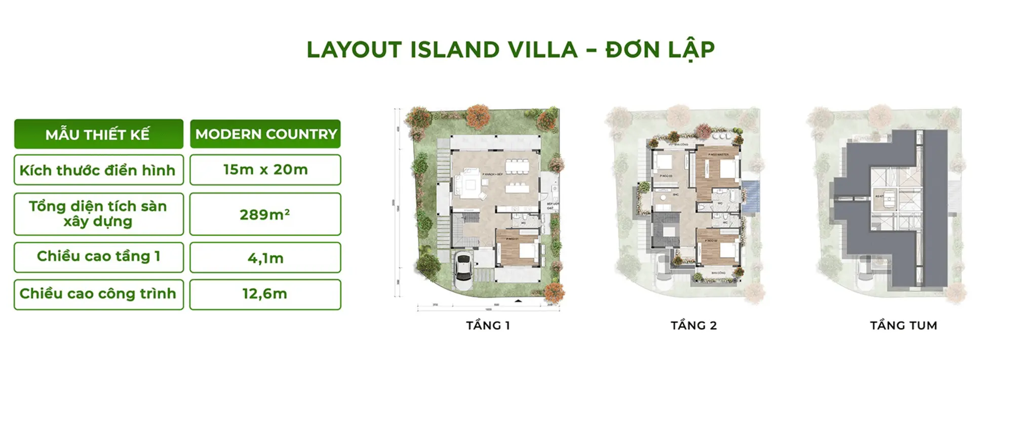 Layout thiết kế sản phẩm Island Villa Đơn Lập 15mx20m tại Retreat Island thuộc khu đô thị Eco Retreat Layout thiết kế sản phẩm Forest Villa Đơn Lập 15mx20m tại Retreat Forest thuộc khu đô thị Eco Retreat