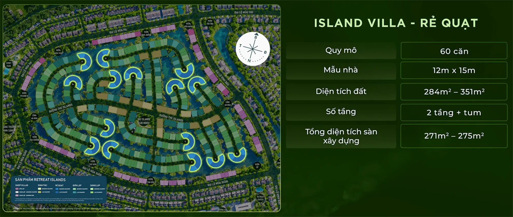 Mặt bằng sản phẩm Island Villa – Rẻ Quạt tại Retreat Island thuộc khu đô thị Eco Retreat Mặt bằng sản phẩm Forest Villa - Rẻ Quạt tại Retreat Forest thuộc khu đô thị Eco Retreat